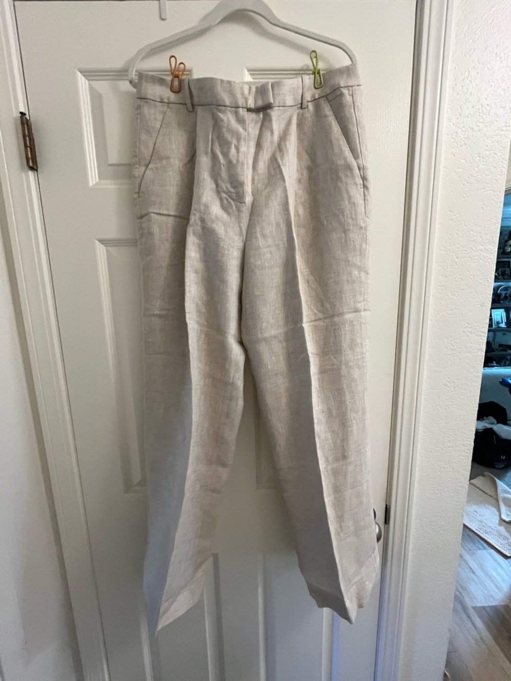Banana Republic Women's Linen Trousers - Natural Beige